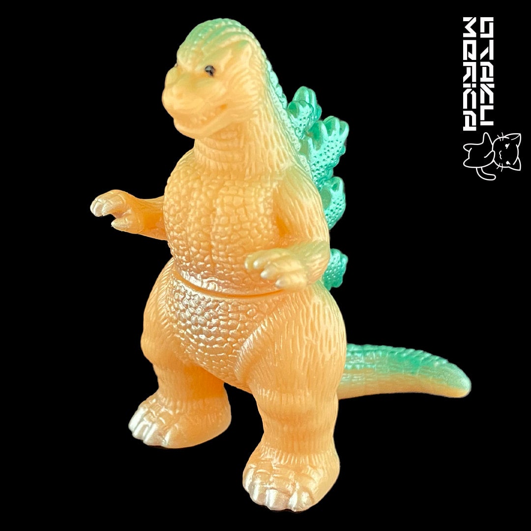Marusan Margacha Godzilla/Biogoji 1989 (Orange, Painted) Kaiju Sofubi ...
