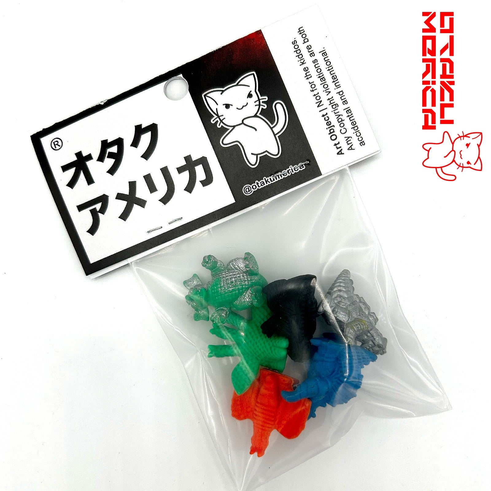 Kaiju Freaks: OG Godzilla Keshi RANDOM Set of 6 - Vintage 80s