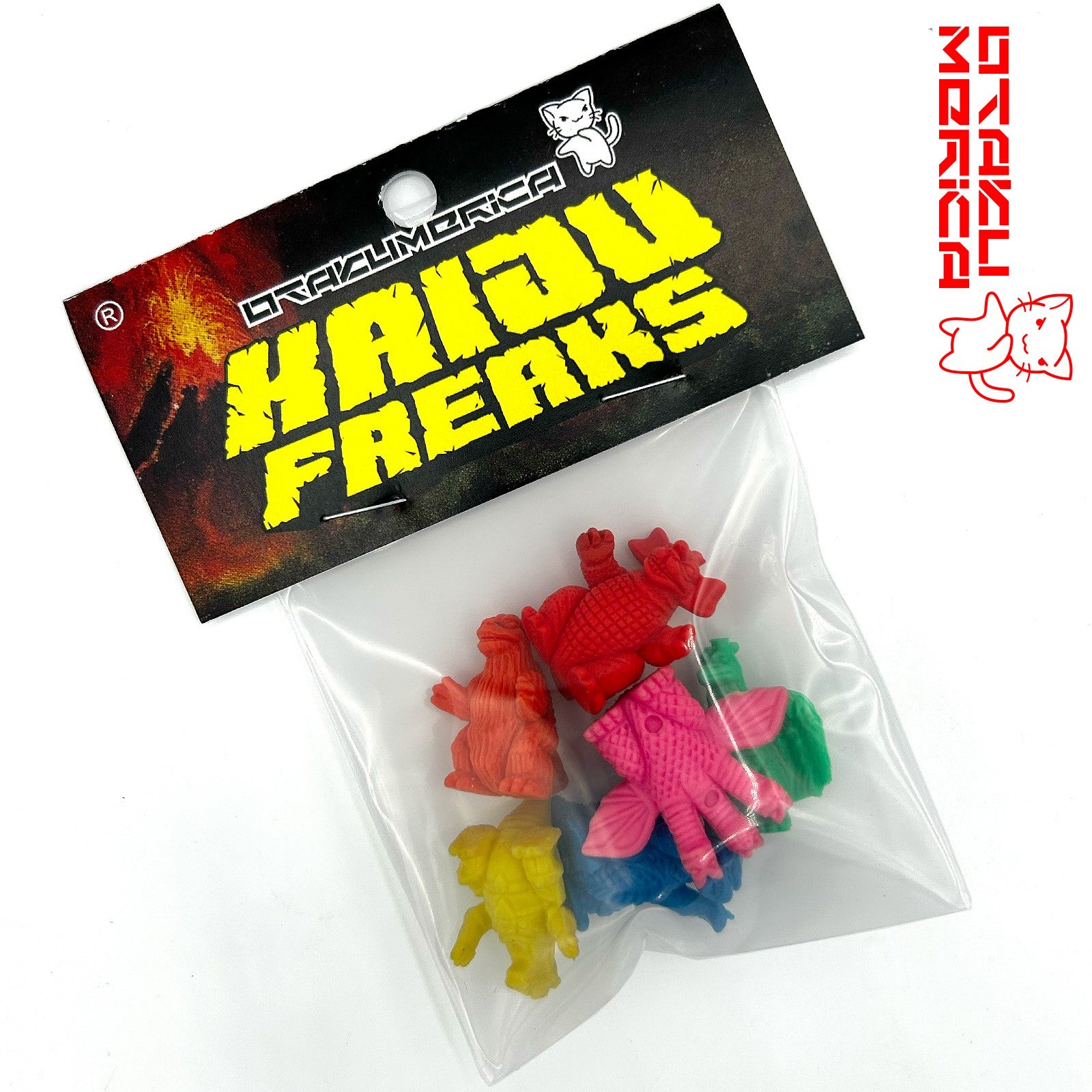 Kaiju Freaks: OG Godzilla Keshi RANDOM Set of 6 - Vintage 80s