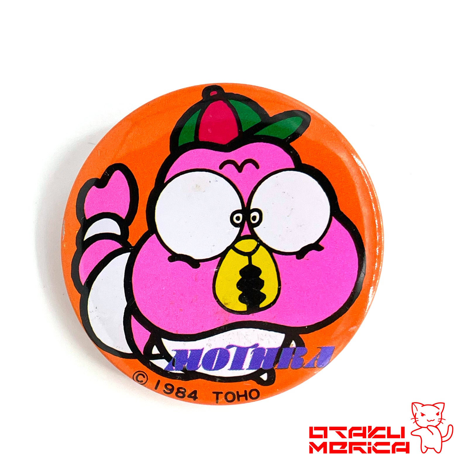 Yamakatsu 1984 godzilland mothra button vintage 80s otakumerica