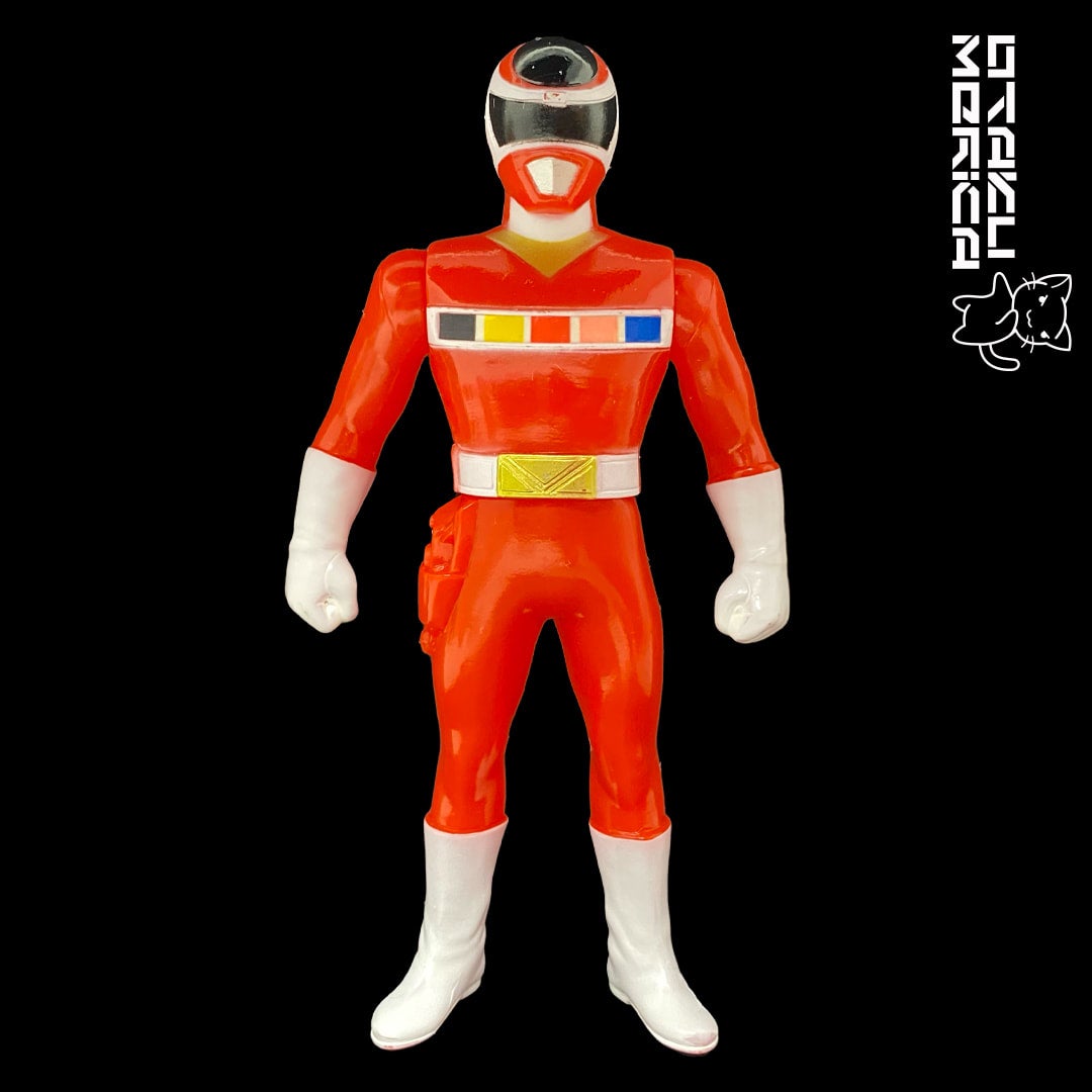 Bandai 1997 Denji Sentai Megaranger Mega Red - Sofubi Figure | Otakumerica